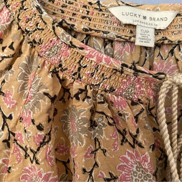 Paisley Floral Boho Blouse sz Small – Lucky Brand - Picture 6 of 10